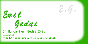 emil gedai business card